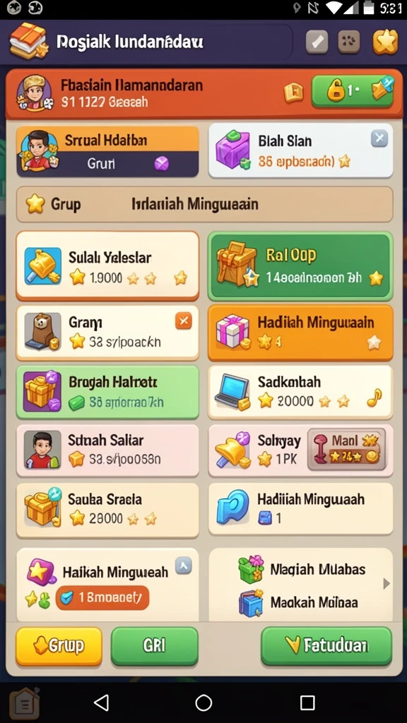 surga11 - Tampilan antarmuka yang bersih dan menarik.
