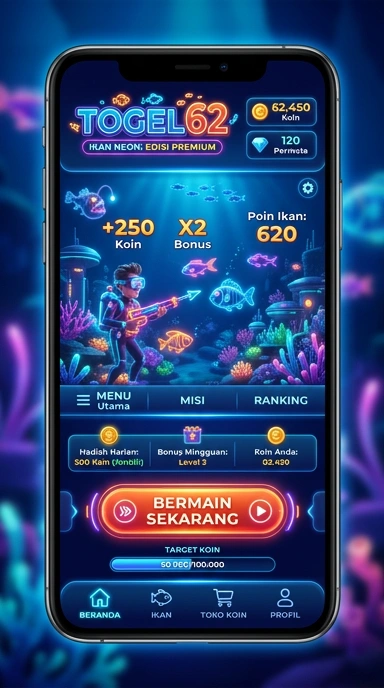 Layar utama togel62 — antarmuka bersih setelah instalasi